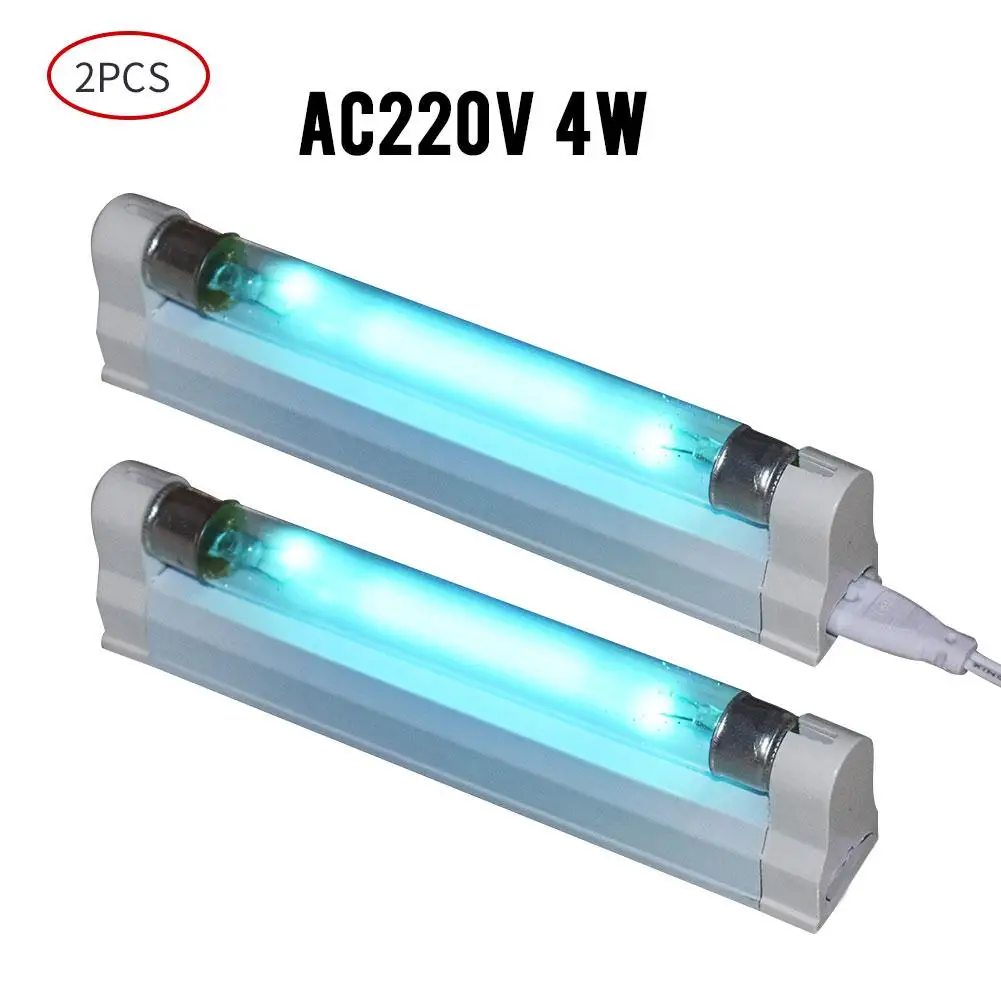 

2/4pcs AC 220V 15cm/4W Disinfection Lamp UV Ultraviolet Blue Light Sterilization Germicidal Lamp for Hospital Household Use