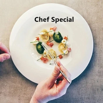 Stainless Steel Kitchen Tongs BBQ Tweezer Food Tongs Anti Heat Bread Clip Picnic Barbecue Cooking Kitchen Accessories 4