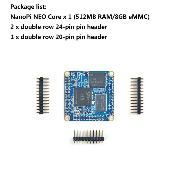 Friendly NanoPi NEO Core, Quan Zhi H3, IoT development board, running UbuntuCore - Цвет: Белый