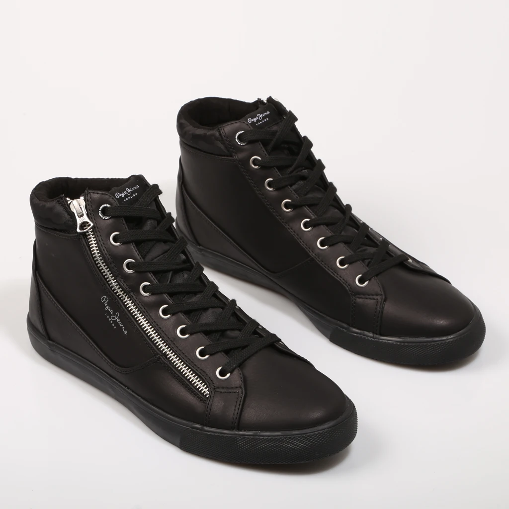 Pepe Jeans Marton Zipper Black Pms30589 Black Leather Ankle Boots Men-black  Ankle Boots Man 71451 - Men's Boots - AliExpress