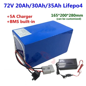 

GTK 72V 20Ah 30Ah 35Ah Lifepo4 lithium battery with BMS eibke battery 72V 2000W 3000W Electric Bike Battery pack+5A Charger