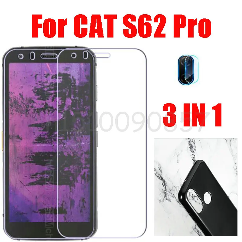 3-in-1 Case Glass For CAT S62 Pro Screen Protector Glass Full Protection on For CAT S62 Pro Camera Lens Glass 2