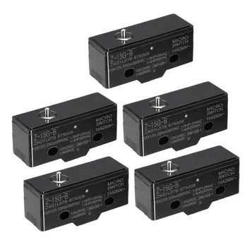 

uxcell 5Pcs LXW5-11Z1 1NO + 1NC Slim Reed Snap Button Type Micro Switches