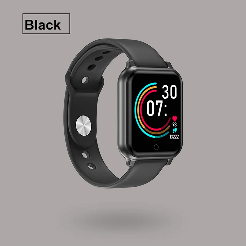 Смарт-часы с Bluetooth, 1,3 дюймов, IP67, водонепроницаемые, пульсометр, кровяное давление, кислородный монитор, Смарт-часы с фитнес-трекером - Цвет: Черный