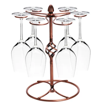 

HOT Wine Glass Rack Kitchen Bar Cup Hanging Holder Metal Goblet Display Stand Drinking Glasses Stemware Rack Bar Accessories