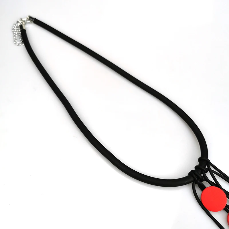 UKEBAY New Designer Multicolor Wood Jewelry Tassel Pendant Necklaces Women Choker Necklace Dress Accessories Jewellery Wholesale