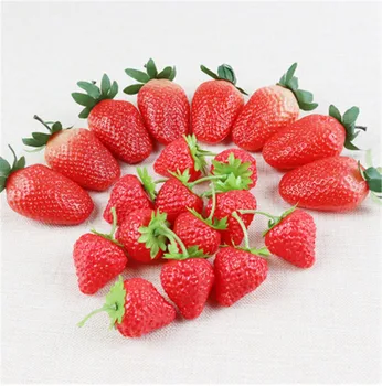 

Artificial Fruit Fake Strawberry Plastic Simulation Strawberry Ornament Craft Photography props Window Decoration