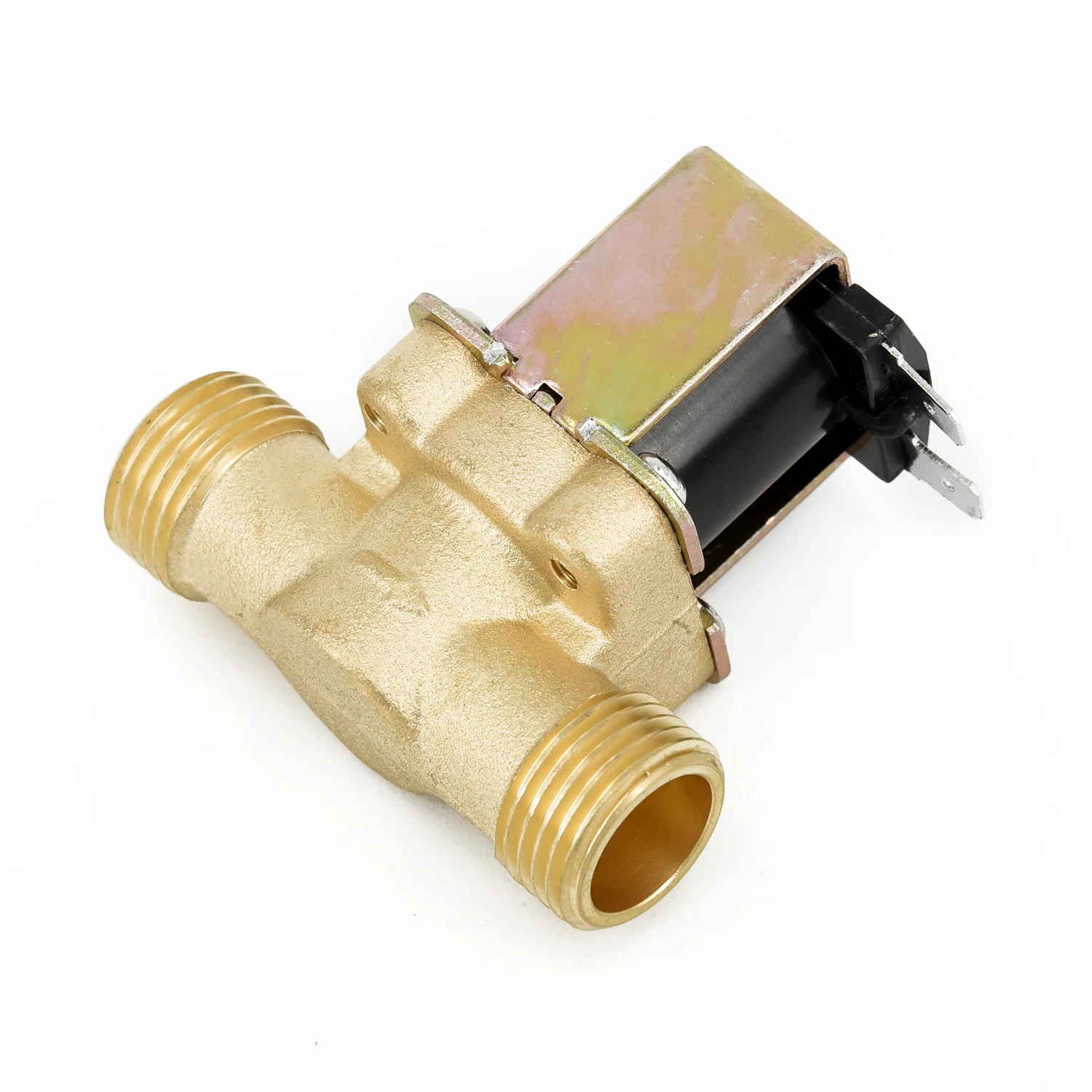 12V DC нормально закрытый электрический Соленоидный клапан медь 6,4X6 см ориентированный