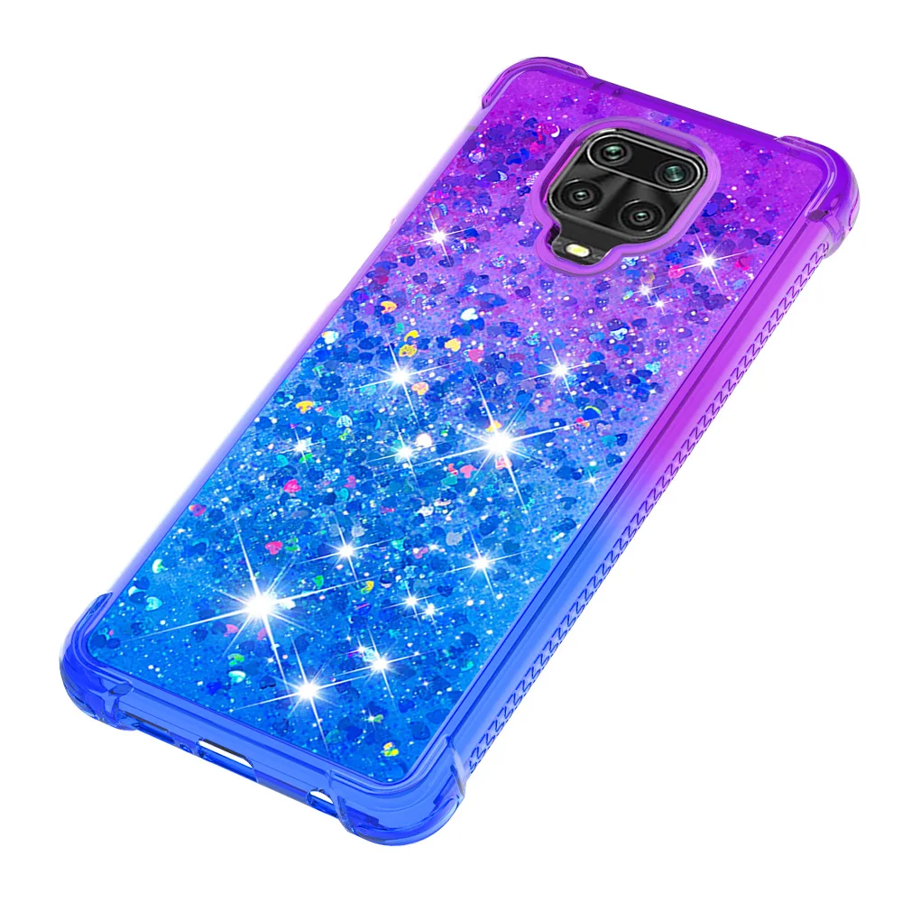 funda Redmi Note 9 Pro Case on for Etui Xiaomi Poco X3 NFC Redmi Note 9S 8  9Pro Cases Glitter Bright Dynamic Phone Cover Women