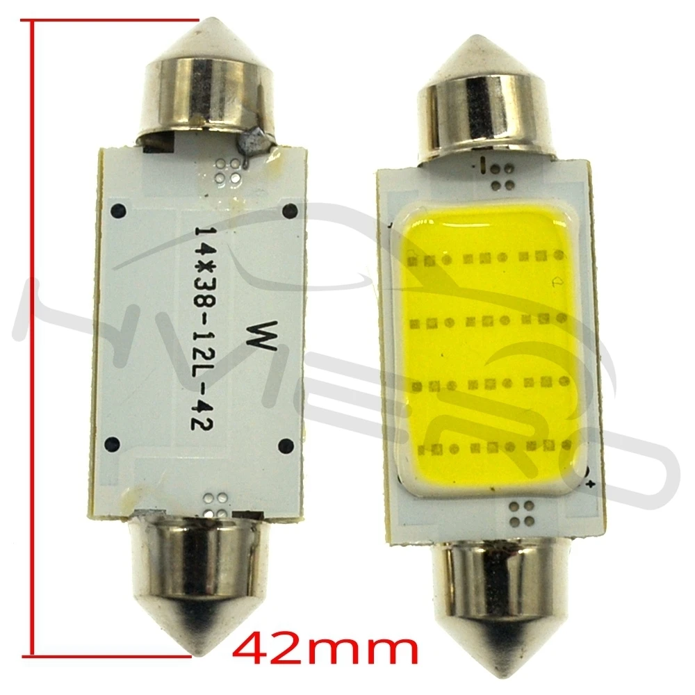 Hviero 12SMD White Cob Festoon Dome Lights Reading Lamp 31mm 36mm 39mm 42mm 3w Car Led  Interior Lights Bulbs Interior DC 12v