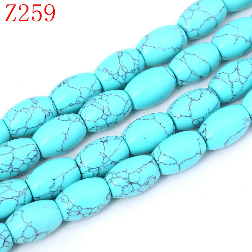 Turquoise Yumten овальные малахитовые бусины 10 мм* 14 мм натуральный драгоценный камень Бусины свободной формы DIY Браслеты ювелирные изделия ожерелья розовый кварц Бирюзовый опал натуральные камни бисер для бисероплетения - Цвет: Turquoise