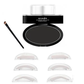 

Eyes Beauty Eyebrow Enhancers Stamp Eyebrow Powder Waterproof Grey Brown Eye Brow Powder with Eyebrow Brush Tools