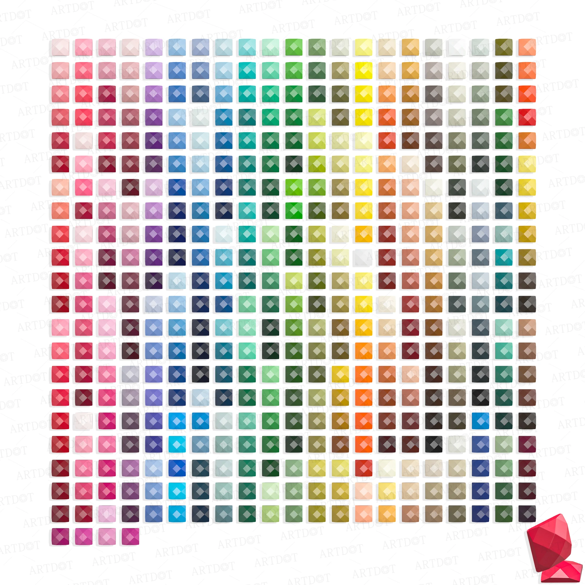 200/1000pcs/Bag Diamond Painting Beads Drills Square Round 445 DMC Colors Rhinestones For 5d Diamond Painting Accessories Kits
