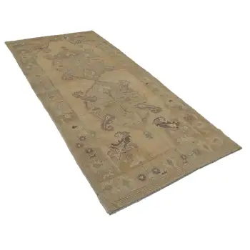 

122x265 Cm Beige Handmade Vintage Anatolian Rug-4x9 Ft