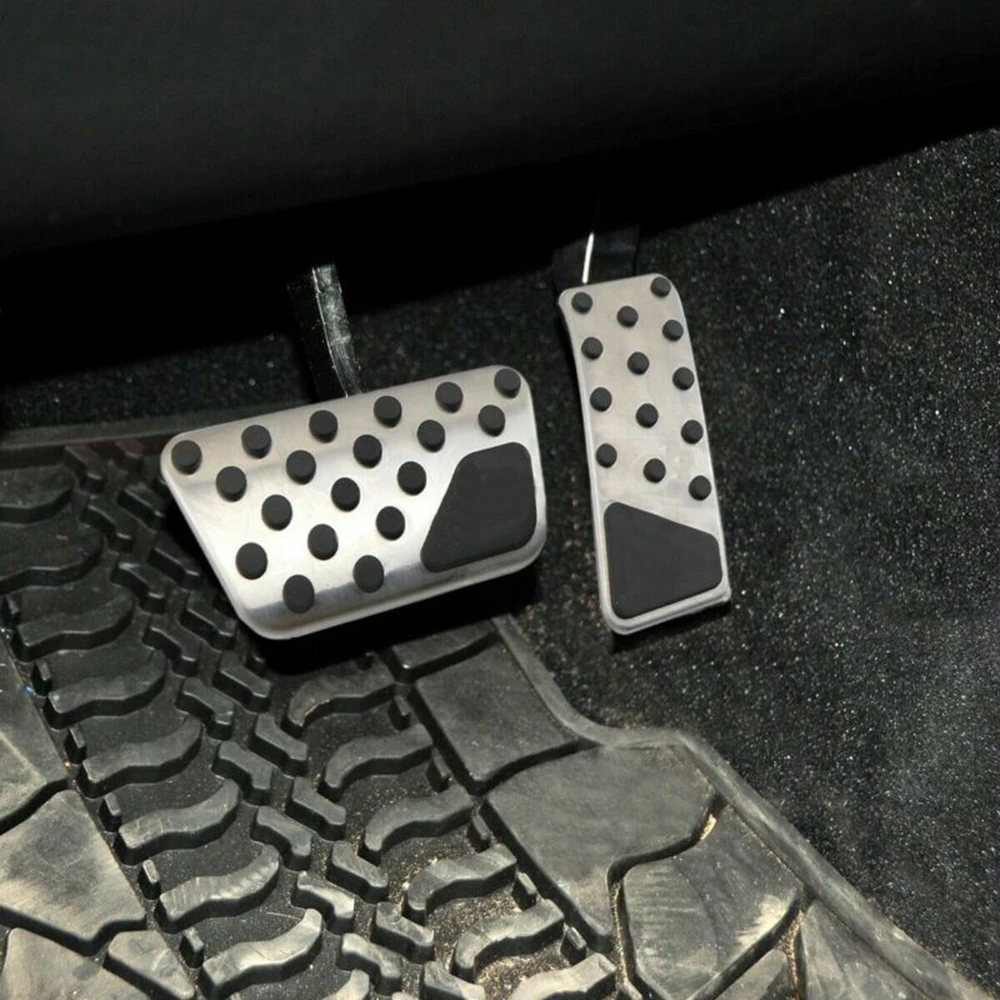 2 шт./компл. педаль тормоза крышка комплект нескользкая для Jeep Wrangler JK 2007- Авто ускоритель педаль тормоза