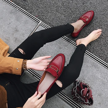 

INS HOT women pumps natural Leather shoes smooth-boxleather classic Office professional patent leather pointed toe shoes