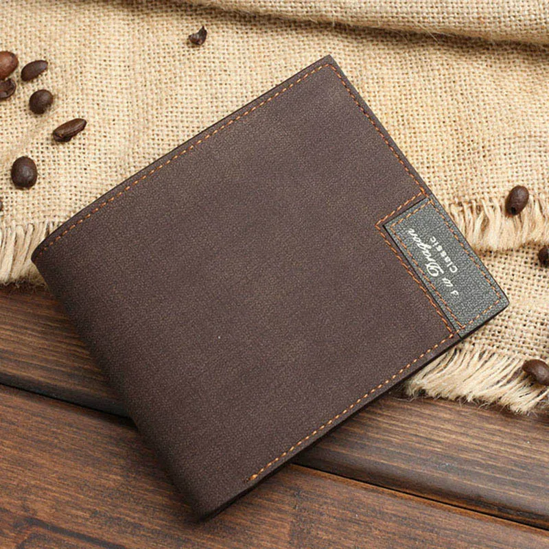 Dark brown Custom гравировка кошелька мужская двусторонняя нестандартная надпись фото портмоне подарок на день рождения к его индивидуальному кошельку - Цвет: Dark brown