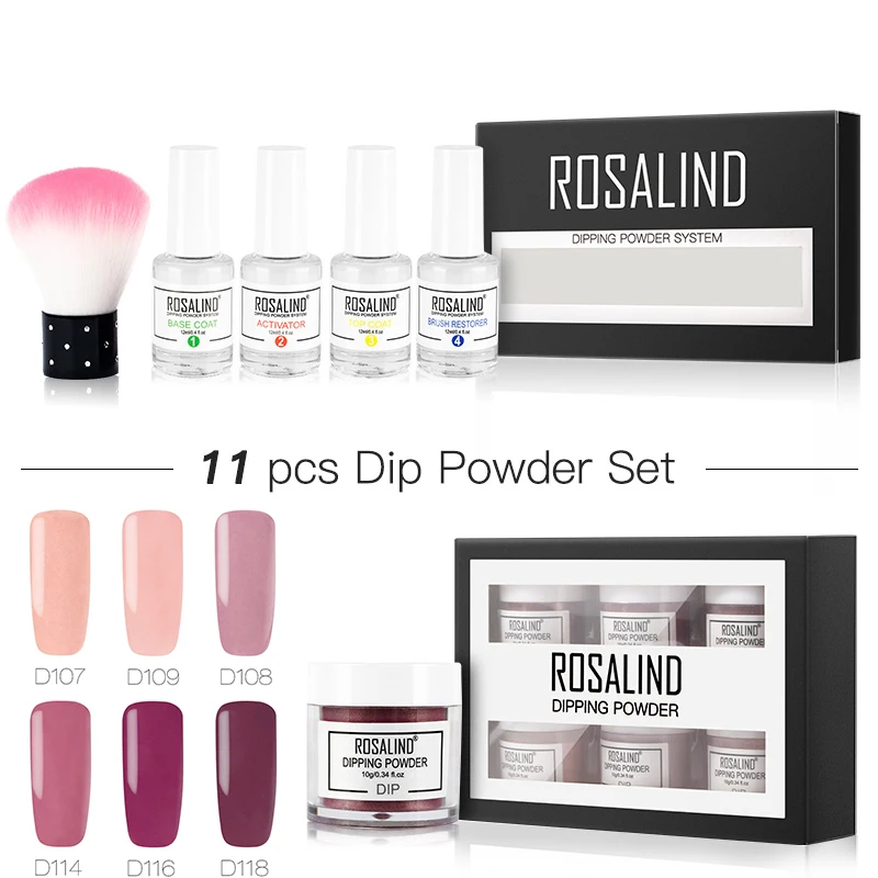 RP-2GELSTOOL-05 ROSALIND Dip порошок Набор голографические наклейки для ногтей блеск набор для украшения ногтей все для маникюра натуральный сухой без лампы - Цвет: RP-2GELSTOOL-05