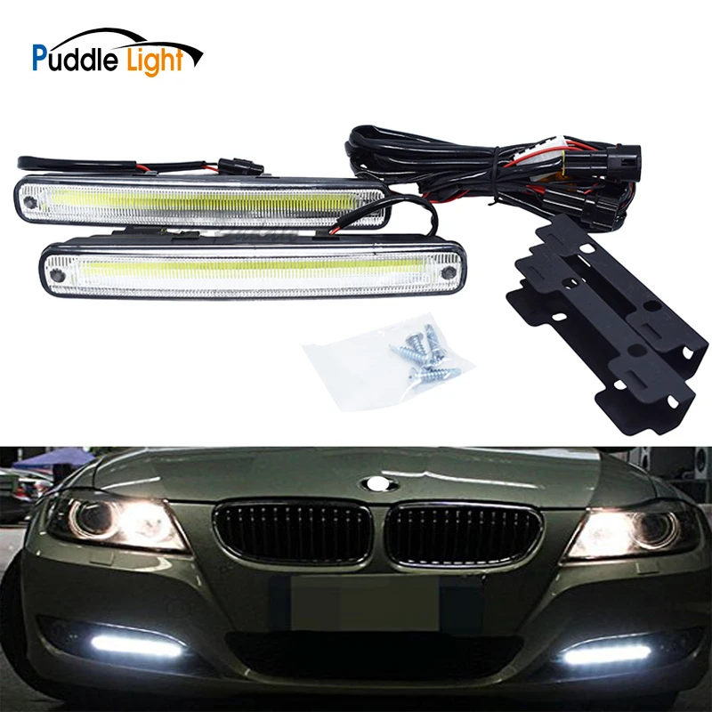 

LED Daytime Running Light Ultra Bright Waterproof COB Daylight Car Light Source DRL Driving Fog Turn Signal Lamp