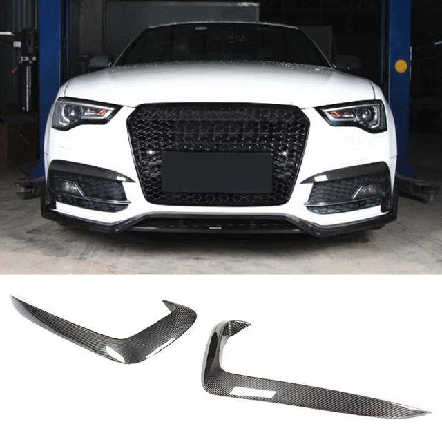 1 paar Carbon Faser Auto Nebel Licht Lampe Canards Splitter Flossen Für  Audi A5 Sline S5 2012-2016 Auto vorder Splitter Canards FRP - AliExpress