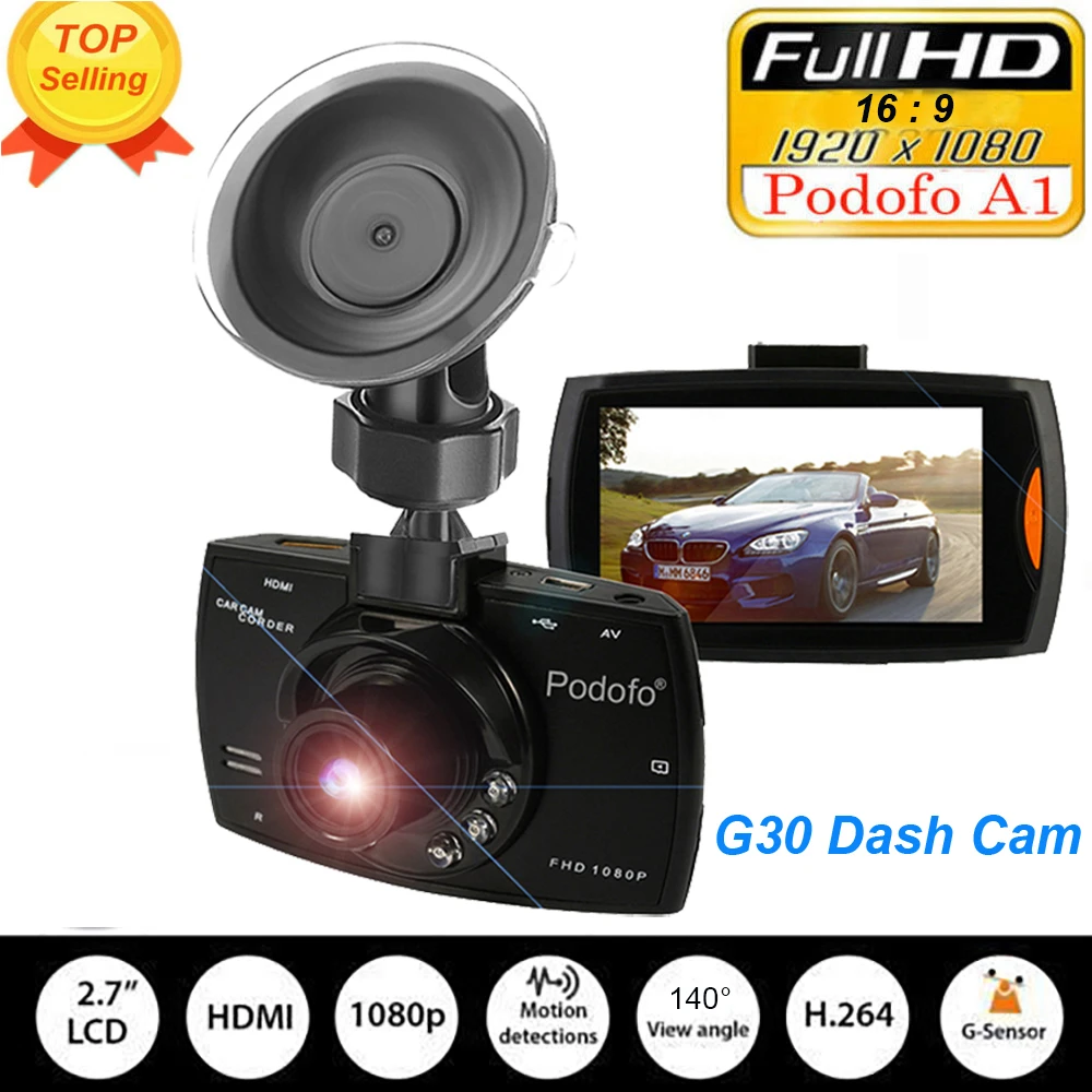Podofo A1 Видеорегистраторы для автомобилей Камера Full HD 1080P видеорегистраторы Регистраторы видео регистратор с