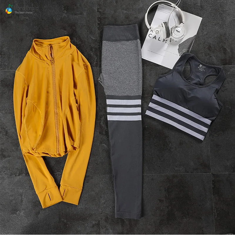 yellow grey 3 pcs