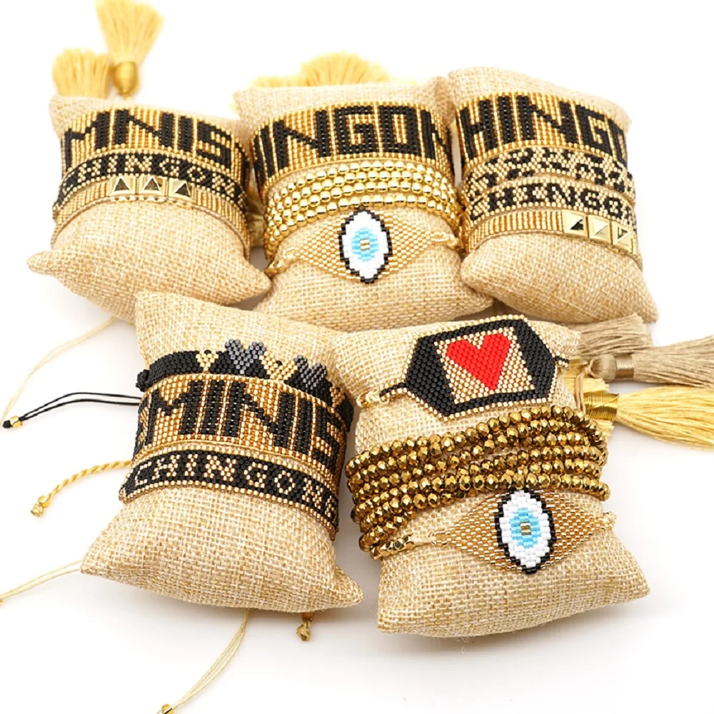 

ZHONGVI MIYUKI Leopard Bracelet CHINGONA-Power Pulseras Mujer Moda 2019 Heart FEMINISTA-Women Evil Eye Bracelet Jewelry Handmade