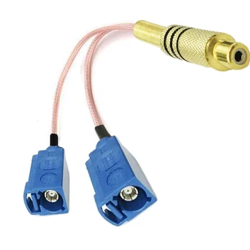 

10pcs RG316 Cable RCA Female to 2 Fakra C Female Connector RF Antenna Y Splitter Pigtail Cable 15/20/30/50cm /1m