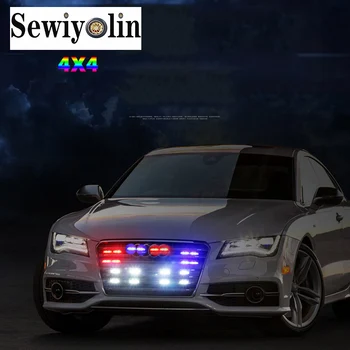 

Ambulance Police light 12V Wireless Remote 4x4/ledStrobe Warning light for Car Truck Emergency Light Flashing Firemen Lights
