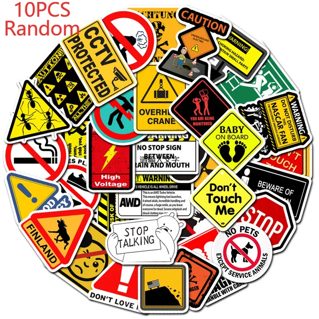 10/50/100Pcs Brand Stickers Laptop Macbook Cup Guitar Luggage Fridge Skateboard Bicycle Tide Logo Decal Sticker Random 10PCS