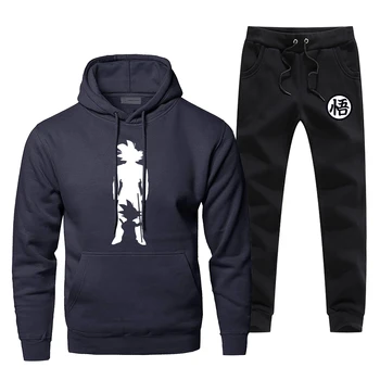 

Dragon Ball Hoodies Pants Set Men Japanese Anime Suit Sweatshirt Sweatpants Sportswear Autumn Super 2 PCS Hoody Tracksuit