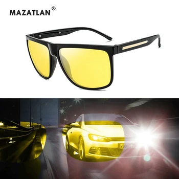 

Large Frame Square Polarized Sunglasses Men's Protective Night Vision Driving Glasses Ladies Goggles Anti-glare Sunglasses UV400