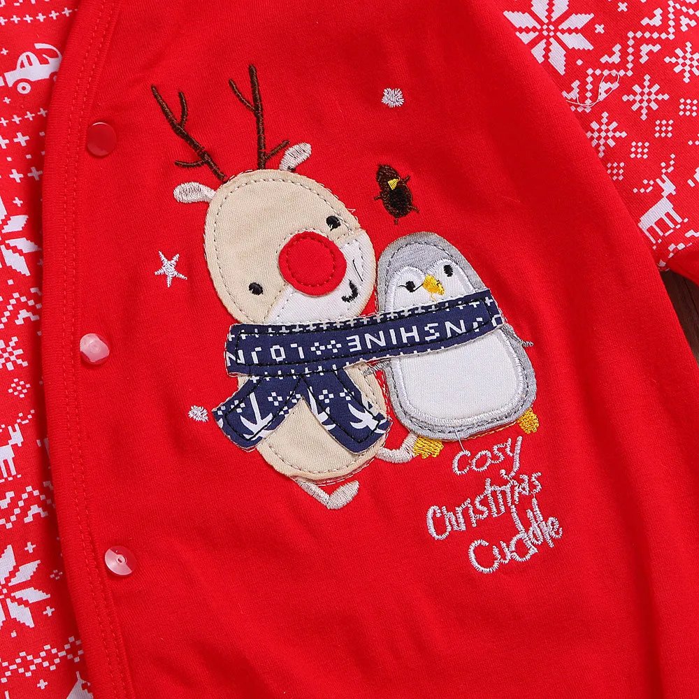 Детская Рождественская одежда; Рождественский комбинезон для новорожденных мальчиков и девочек с оленем; комплекты одежды; Рождественская зимняя праздничная одежда