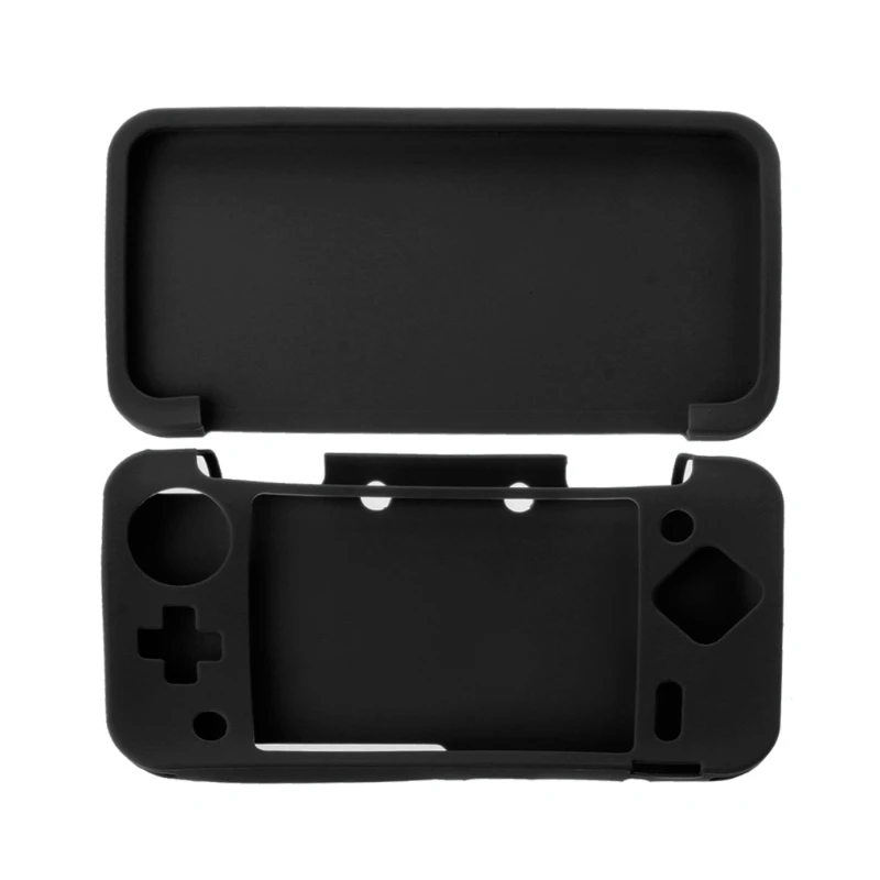 Anti-sli Silicone Protective Skin Case Cover for Nintendo Nintend 2DS XL LL 2DSXL 2DSLL - Цвет: Черный