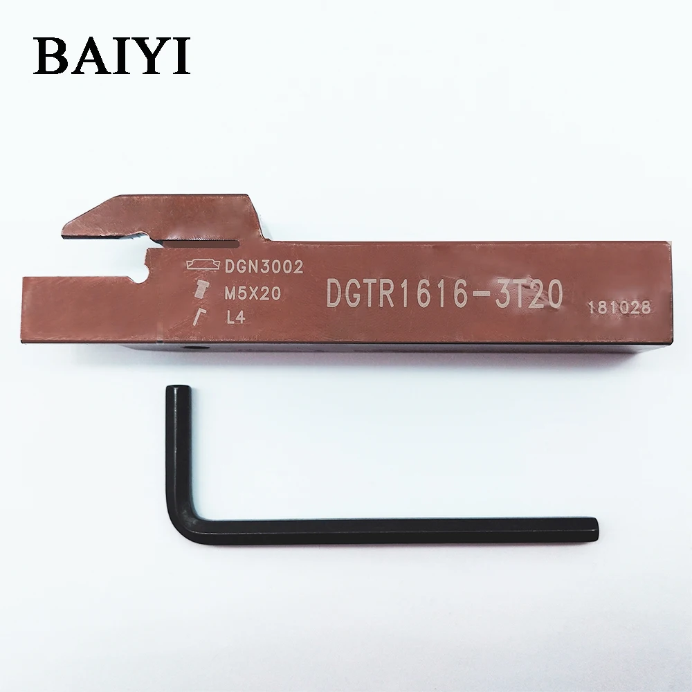 

DGTR1616-3T20 Grooving Lathe Holder Lathe External Turning Cutter Holder For Iscar DGN3003J Cutting Insert 3mm