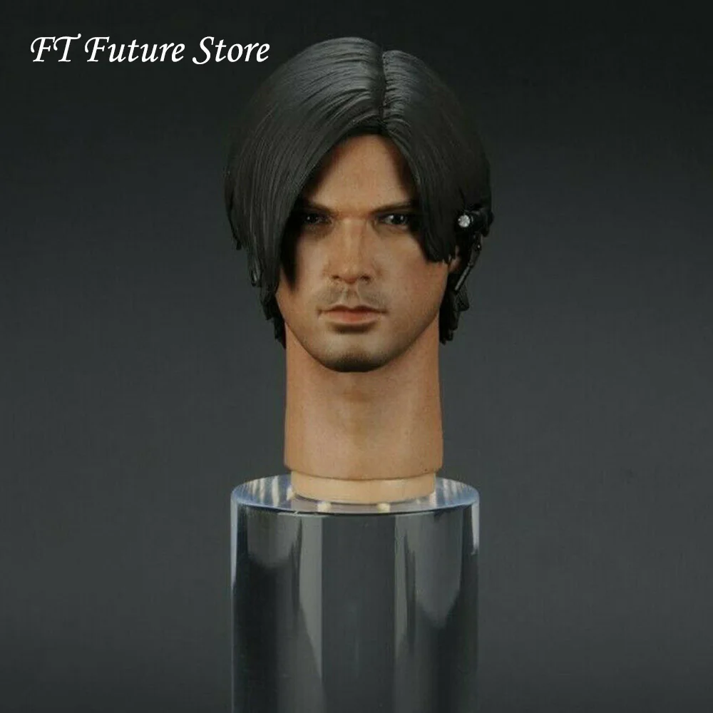 

In Stock Cheap 1/6 Scale Male PVC Head Carved Leon Scott Kennedy Head Sculpt Head Model for 12'' Man Figure Body Toy