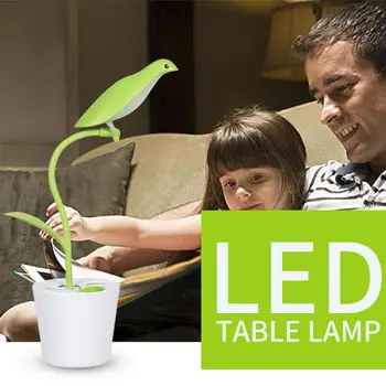 

Desk Lamp Bird USB Baby Stroller Music Stand Reading Light Table Lamp Desk Light Touch Switch Portable Flexible 3 Modes