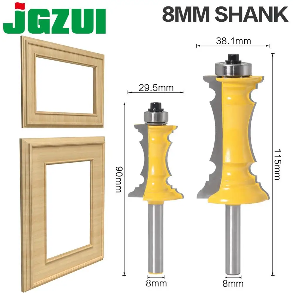  1pc 8mm Shank 38mm 64mm Miter Frame Molding Router Bit Line knife Door knife Tenon Cutter for Woodw