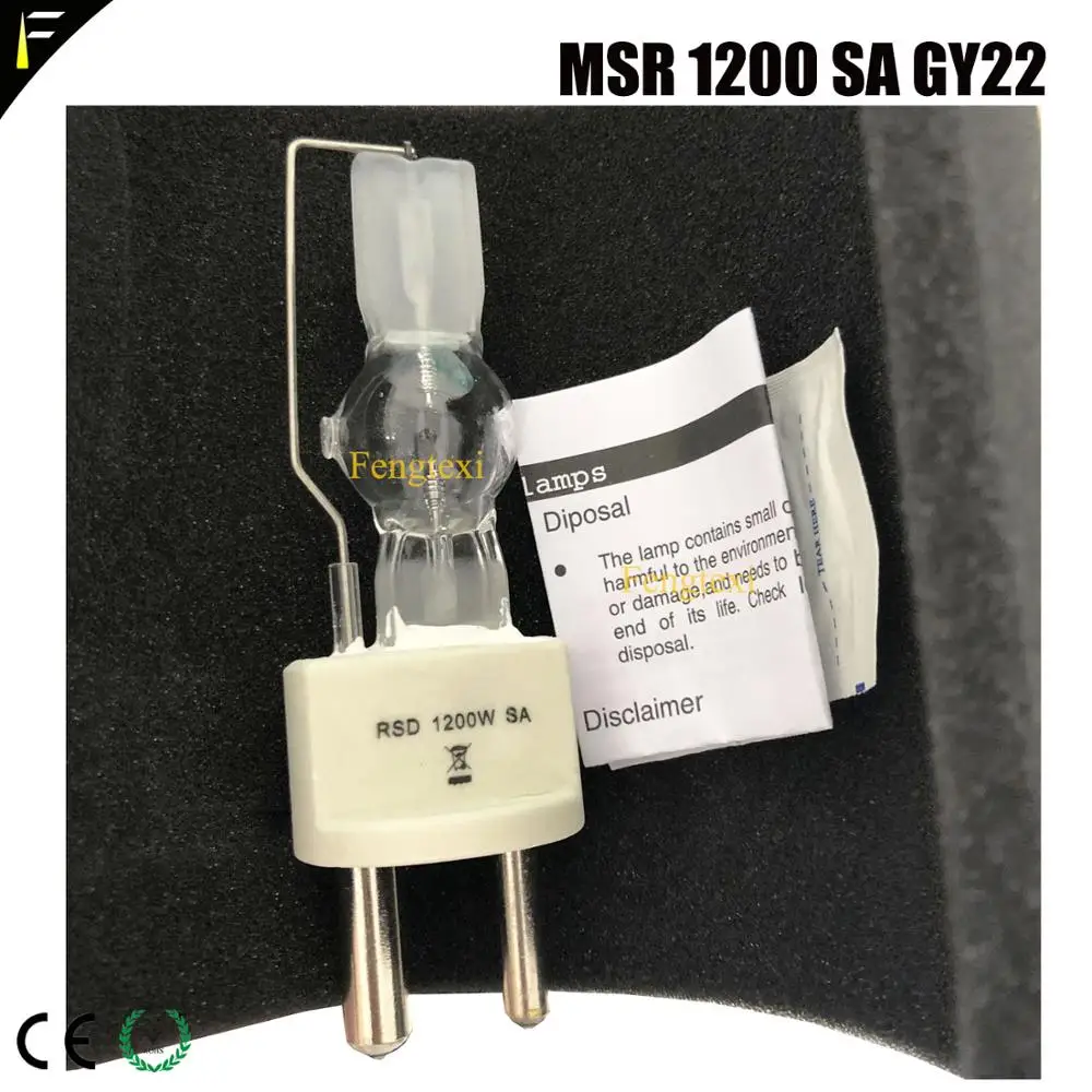 MSR1200 SA RSD1200SA GY22/G22 сценическая лампа с движущейся головкой 1200 Вт прямая ножная шпилька одноконцевая Металлогалогенная диспрозионная лампа