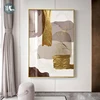 Abstract Marble Canvas Print Paintings Brown gold foil Poster Morden Wall Art Pictures on Canvas Living Room Office Home Decor 1