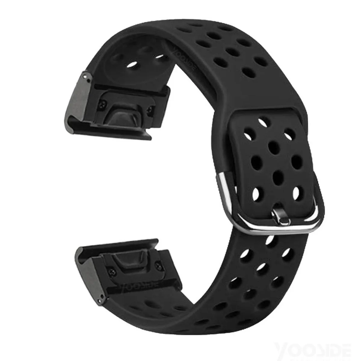 Black Fenix 6 Pro/Сапфировый Браслет 22 мм QuickFit силиконовые водонепроницаемые часы ремешок для Garmin Instinct, Forerunner 935/945, MARQ - Цвет: Black