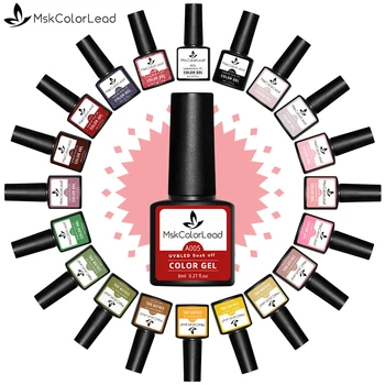 

Msk Color Lead 8ML Nail Gel Polish Semi Permanent UV LED Gel Polish Varnish Nail Gel 60 Colors For Baking Nail Art Manicure
