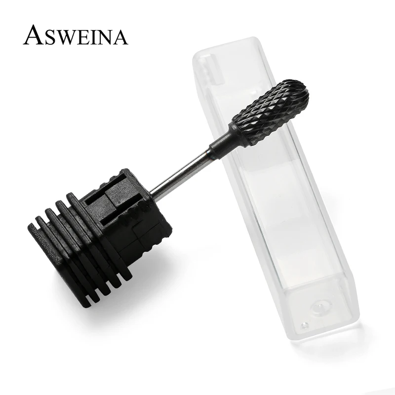 Asweina 9 тип черный титан Карбид ногтей сверло фрезы Электрический станок для маникюра аппараты аксессуары инструменты - Цвет: NO4