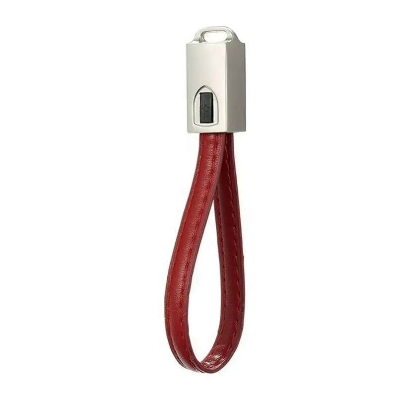 Брелок Usb кабель для samsung S9 S8 Plus Мини Кожаный кабель для зарядки C 2a C быстрая передача данных для телефона Usb Кабели Usb Тип B2L0