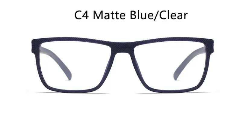 Классические ретро очки для близорукости, оправы для глаз для мужчин, матовые коричневые прямоугольные очки с прозрачными линзами, ацетатные мужские очки - Цвет оправы: C4 matte black