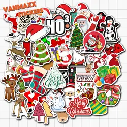 VANMAXX 50 шт. Рождественские Элементы Санта Клаус Праздничные наклейки водонепроницаемый виниловая наклейка для WindowsLaptop шлем велосипед багаж