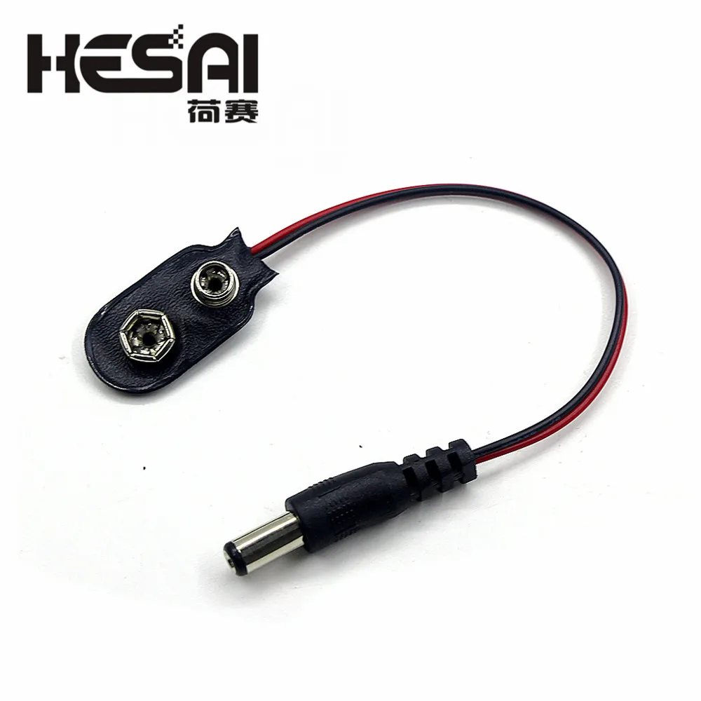 Experimental 9V Battery Snap Power Cable to DC 9V Clip Male Line