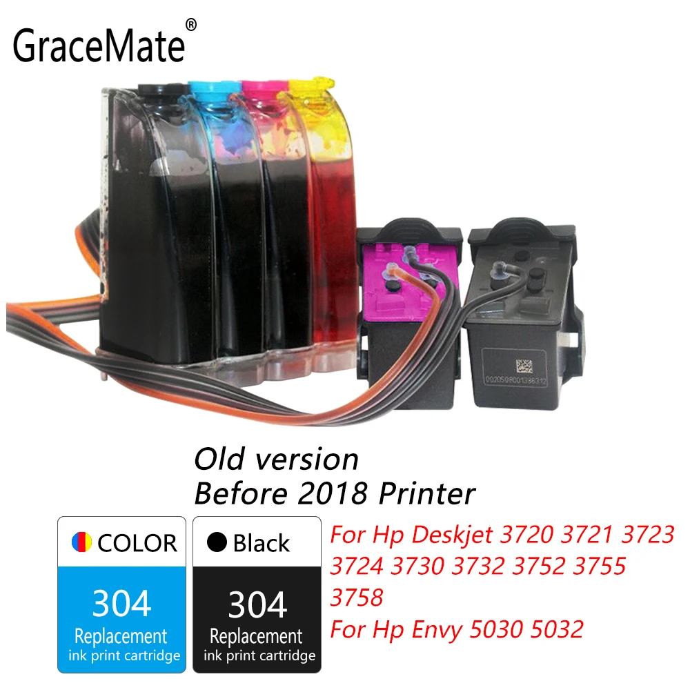 GraceMate 304 СНПЧ чернила для принтера Hp Deskjet 3720 3721 3723 3724 3730 3732 3752 3755 3758 5030 5032 |