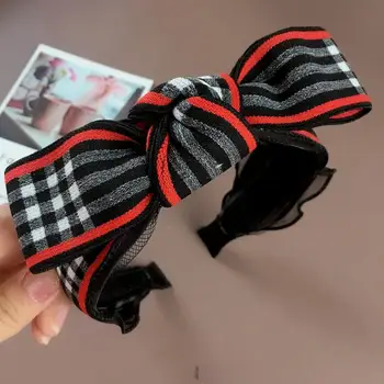 

1PCS Marine style Leopard Print bowknot Hair Hoop Headband Hairband for Women Girls Pearl Shell Bezel Hair Band Hair Accessories