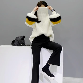 

SuperAen 2019 Korean Style Women's Pullovers Autumn and Winter New Wild Ladies Sweaters Long Sleeve Turtleneck Women Clothing